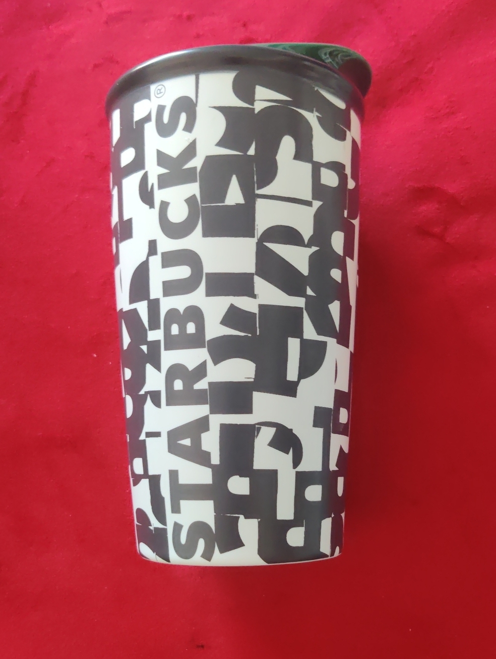 Starbucks 2014 Dot Collection LETTERS Double Wall Traveler Tumbler 10 floz